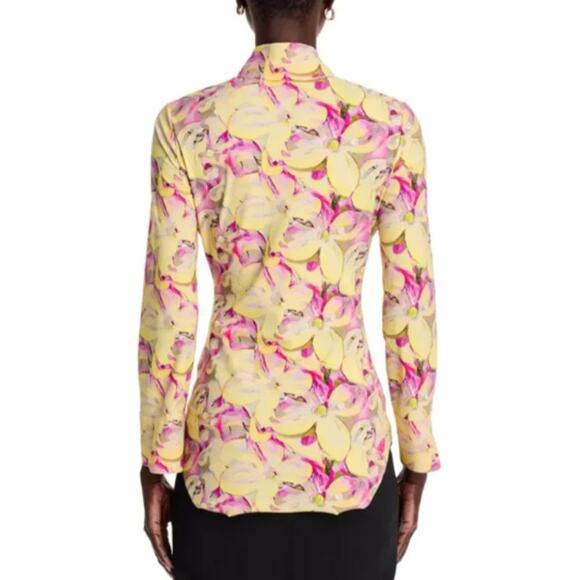 New CHIARA BONI La Petite Robe Women's Shohreh Floral Print Top Size 2 - Picture 2 of 11